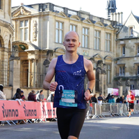 Roman running the Oxford Half